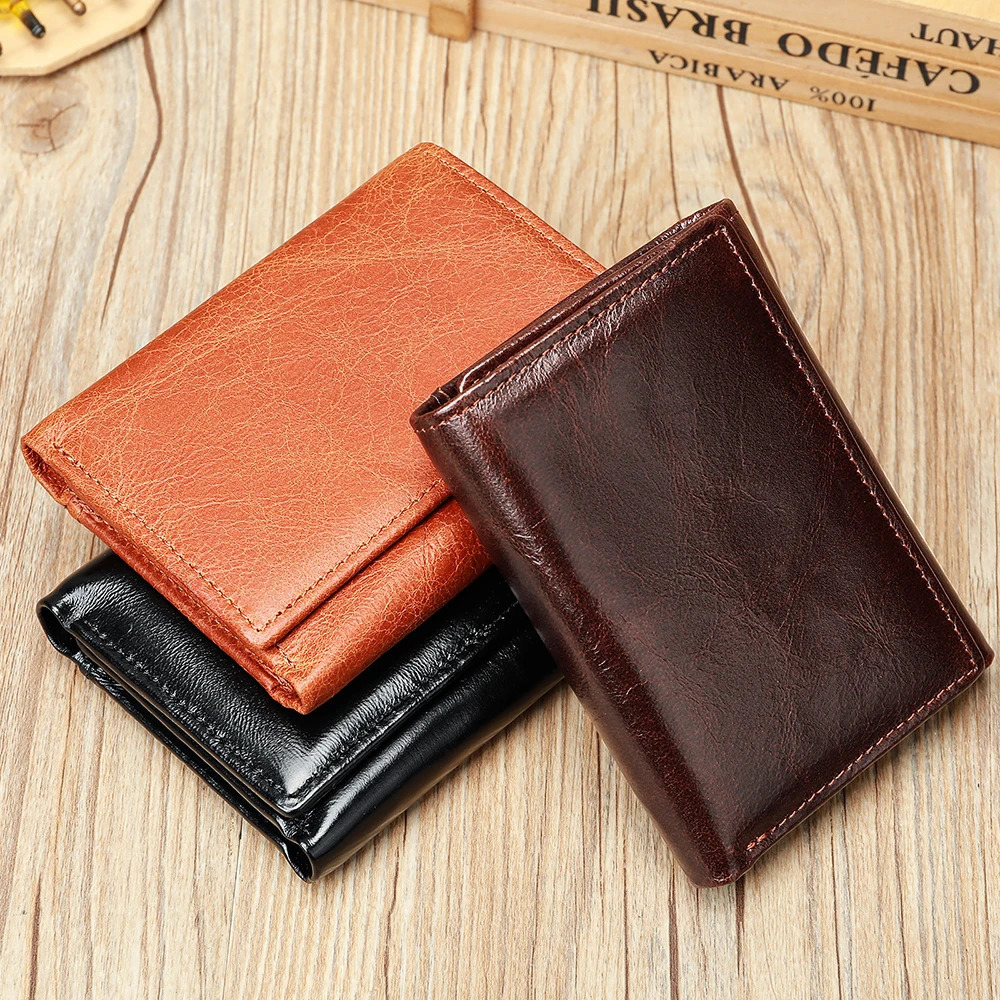 WESTAL RFID Blocking Men Wallets Genuine Leather Mens Wallet With Coin Pocket CardHolder with Muliti Card Slots Coin Purse 1134 260304