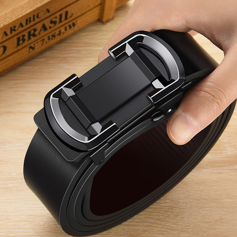 2026 New Designer Luxury Brand Men's Belt Wholesale Men's PU Belt Toothless Automatic Buckle Multi Functional Fashion Leisure Versatile Men&