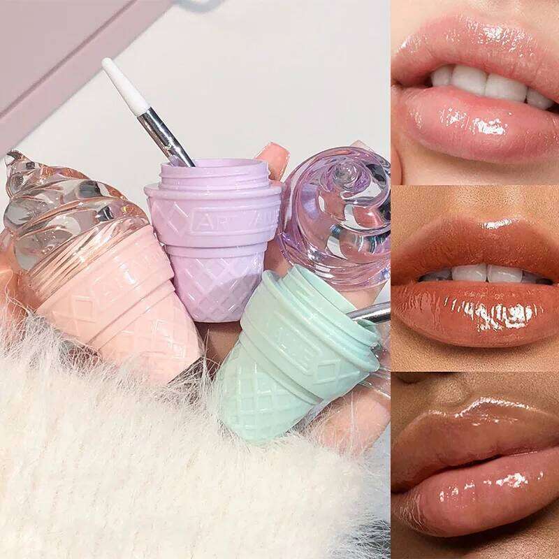 CACE Fluffy Ice Solid Gloss - Glossy Shine, Hydrating Formula, and Reduces Lip Lines W260311