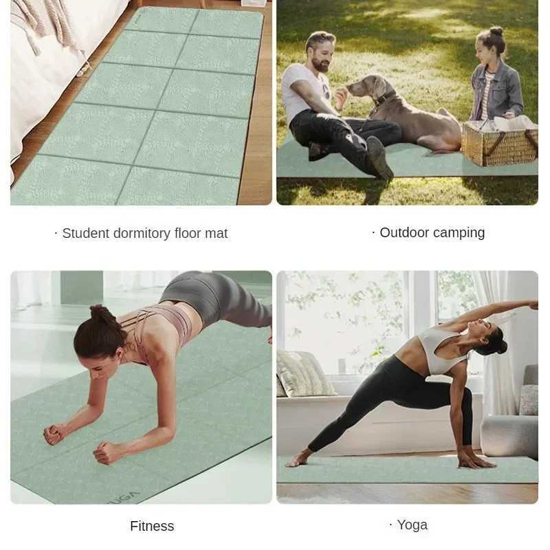 Collection Foldable Yoga Mat Eco Friendly TPE Folding Travel Fitness Mat Double Sided Non-slip for Yoga Good M260312