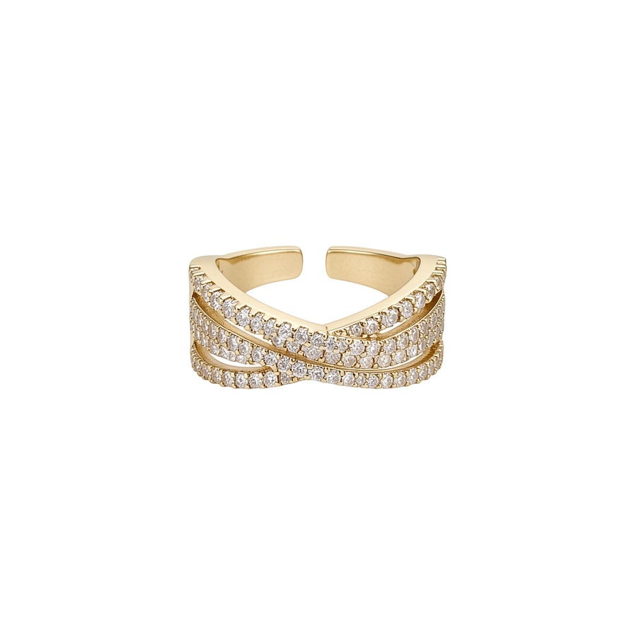 Gypsophila Open Ring for Women, Silver Color with Sparkling Diamonds, High-Quality Texture, Simple and Fashionable Exquisite Ring