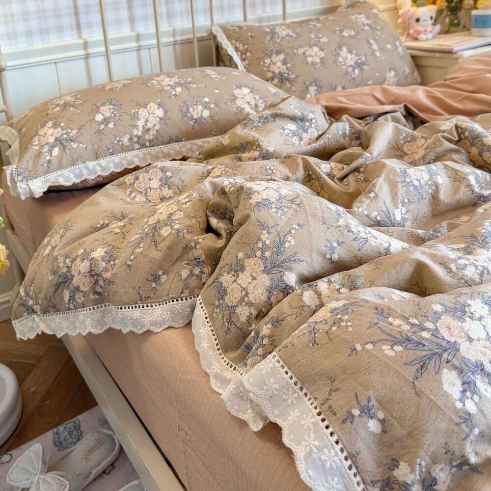 Floral Bed Sheets Princess Duvet Cover Bedding Set Room Decoration Birthday Gift Bedroom H260312