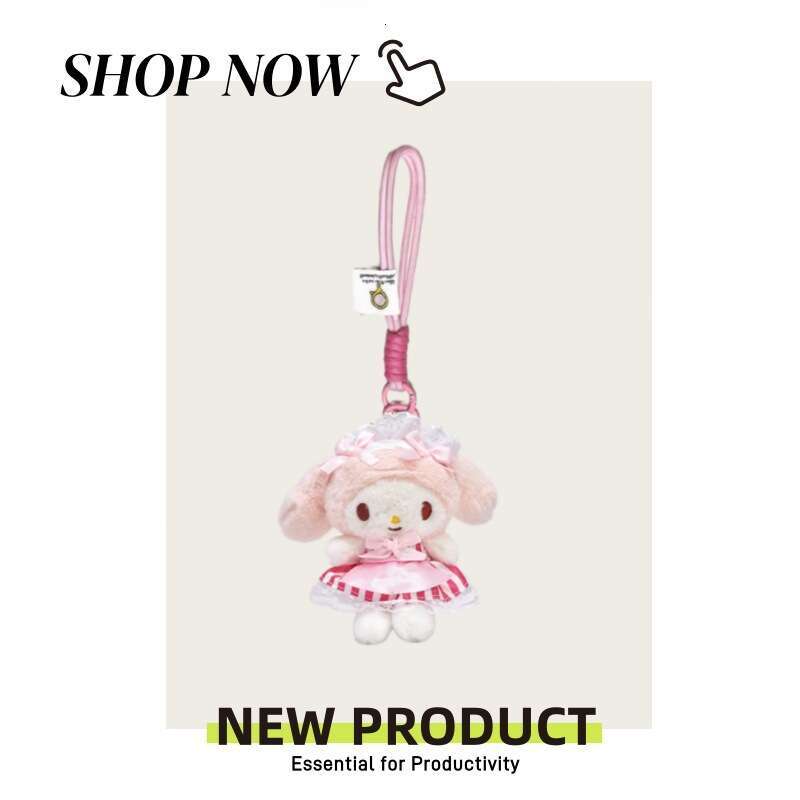 Cute Kuromi Cinnamoroll Backpack Internet Celebrity Plush Car Keychain Bag Pendant Small Doll Figurine