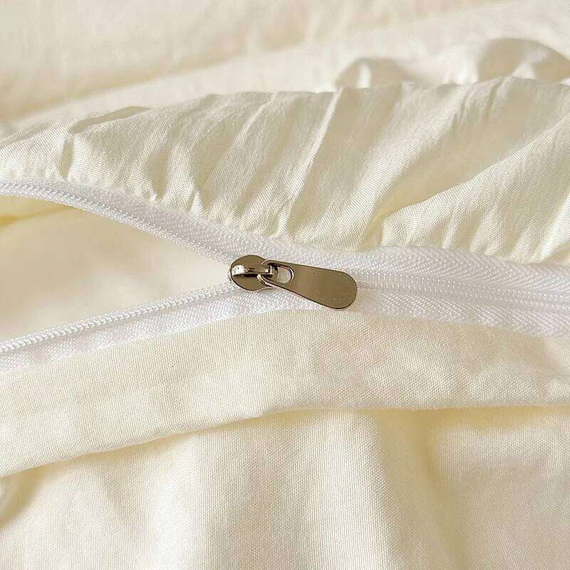 Korean Princess Style Lace Ruffles Wedding Bedding Seersucker Washed Cotton Soft Duvet Cover Set Bed Sheet Pillowcase 3/4Pcs H260312