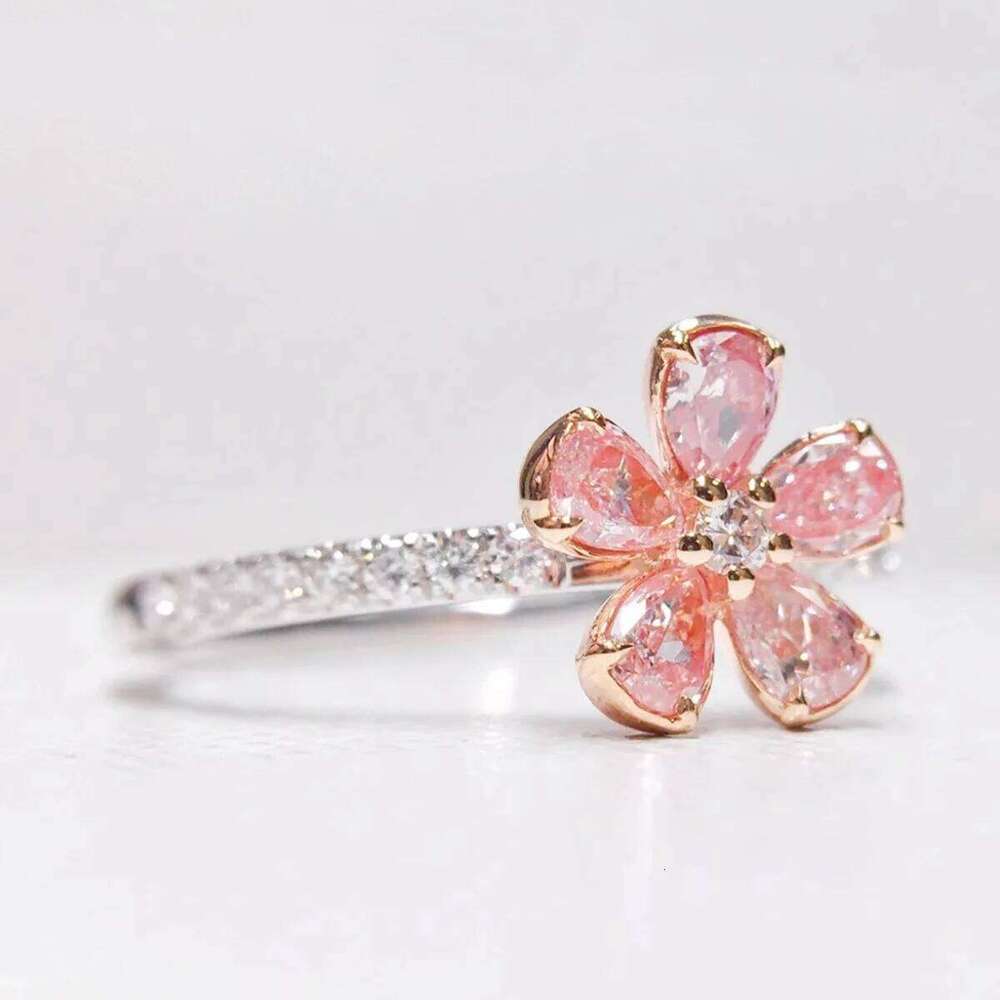 S925 Sterling Silver Gold-plated Flower Women Daily Stylishclassy Easiest For Match Ring Accessible fashion H260312