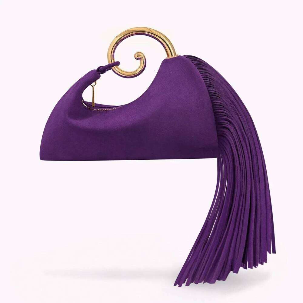 Fashion Women Mini Faux Suede Fringed New Luxury Designer Handbag Spacious Crossbody Bag For Ladies Tassel Purse