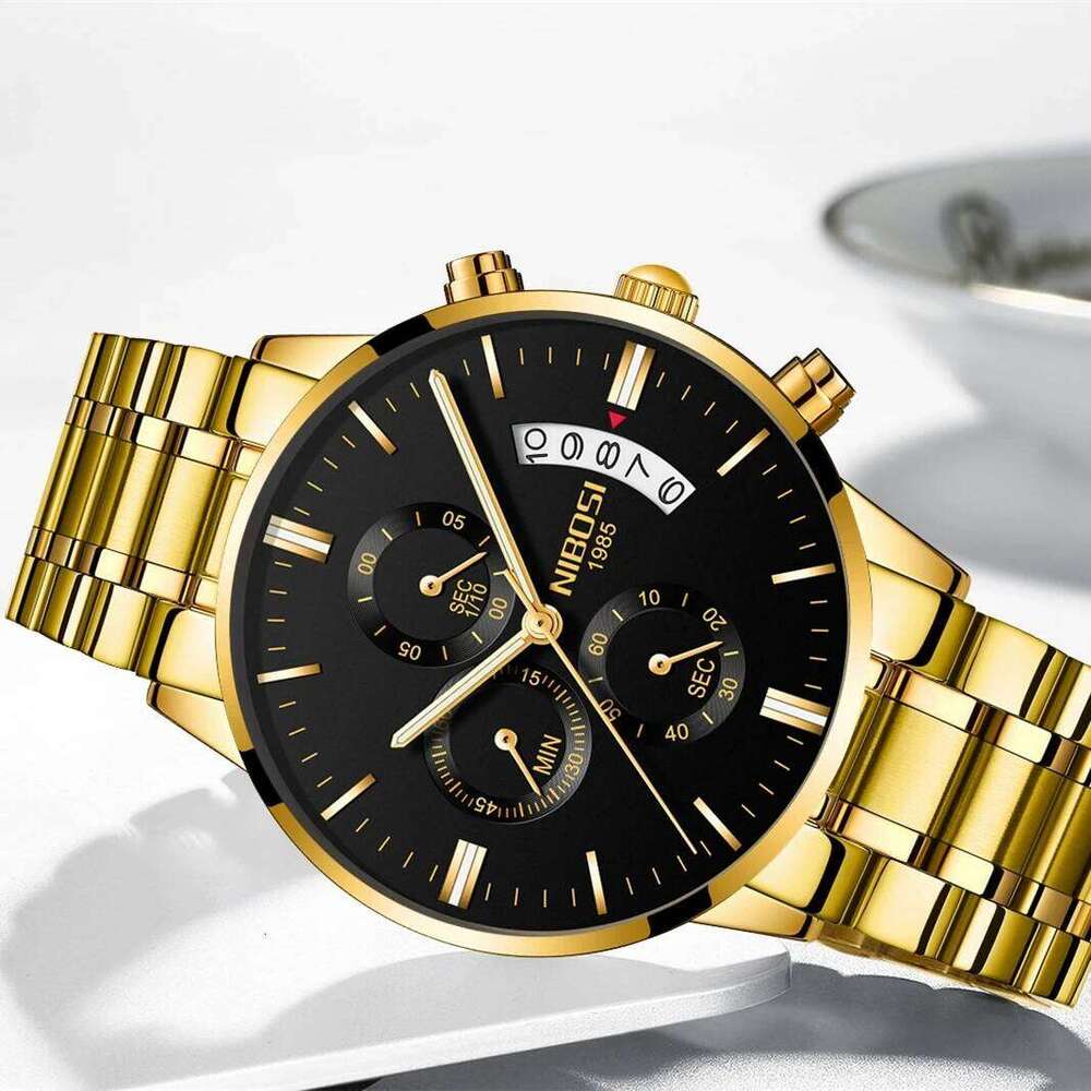 NIBOSI Fashion Mens Watches Top Brand Luxury Famous Casual Men's Dress Watch Military Quartz Wristwatches Saat Relogio Masculino