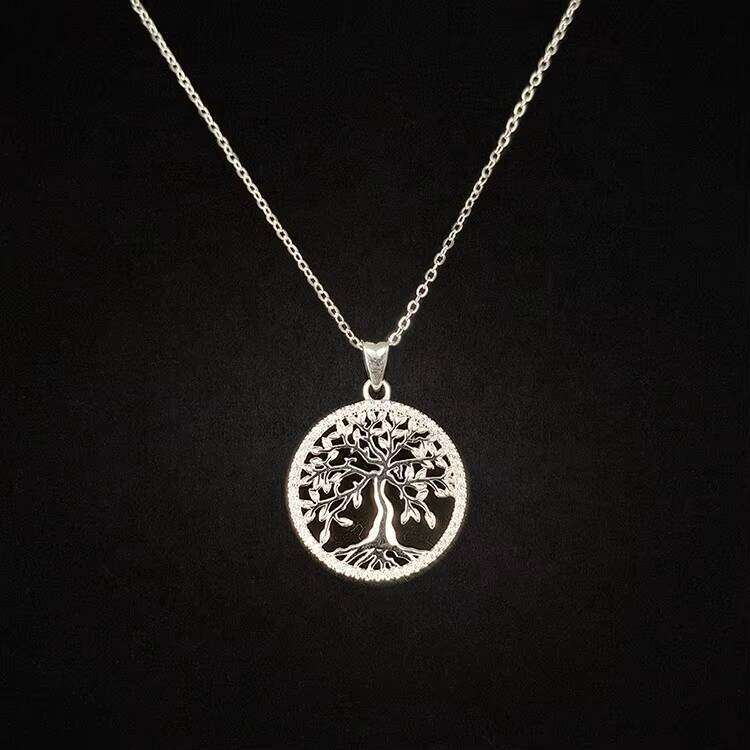 Pure Sier Fine Jewelry Unisex Kabbalah VVS Moissanite Necklace Je Inspiration