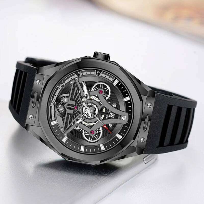 New Fashionable Trendy Watche Luminous Calendar Function Silicone Strap Waterproof Men's Quartz Watch relojes para hombres