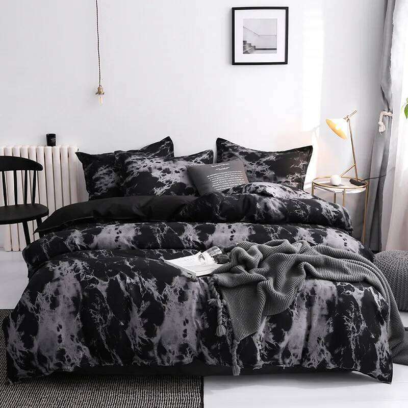 3pcs Duvet with Pillow Case Double Comforter Bedding Set Quilt Cover Queen/King Couple or Single Bed