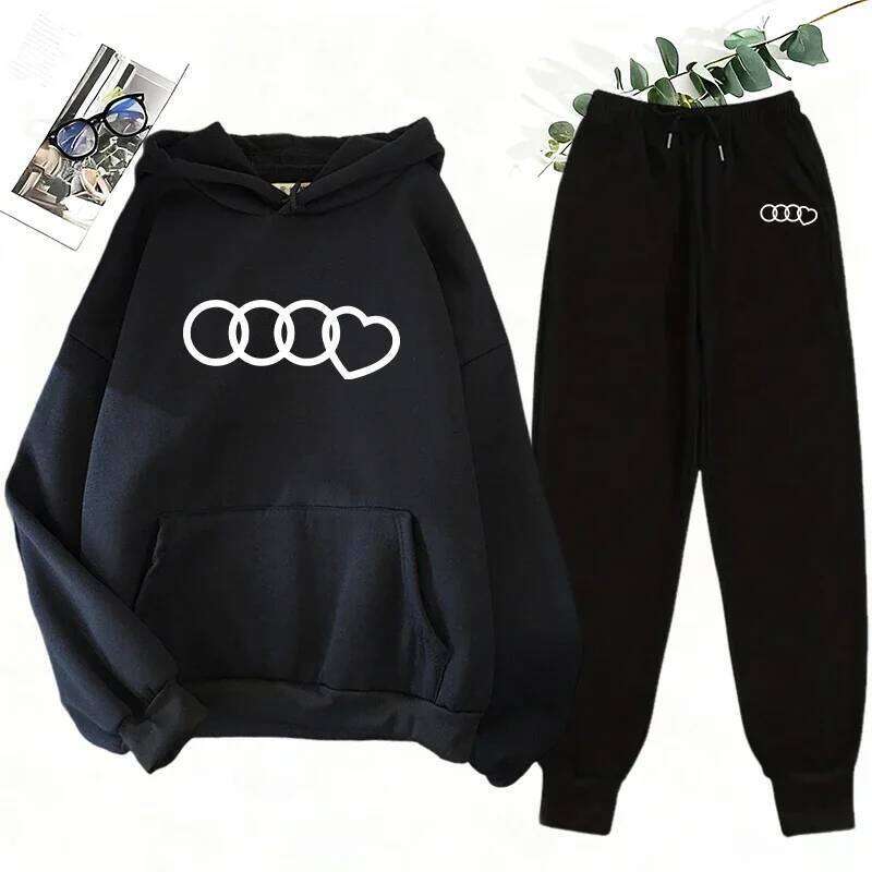 2025 New Arrival Women's Sweatshirt Jogger Pants Urban Fashion Casual Tracksuit Autumn Winter Home Outdoor Comfort Warm Outfits C260312