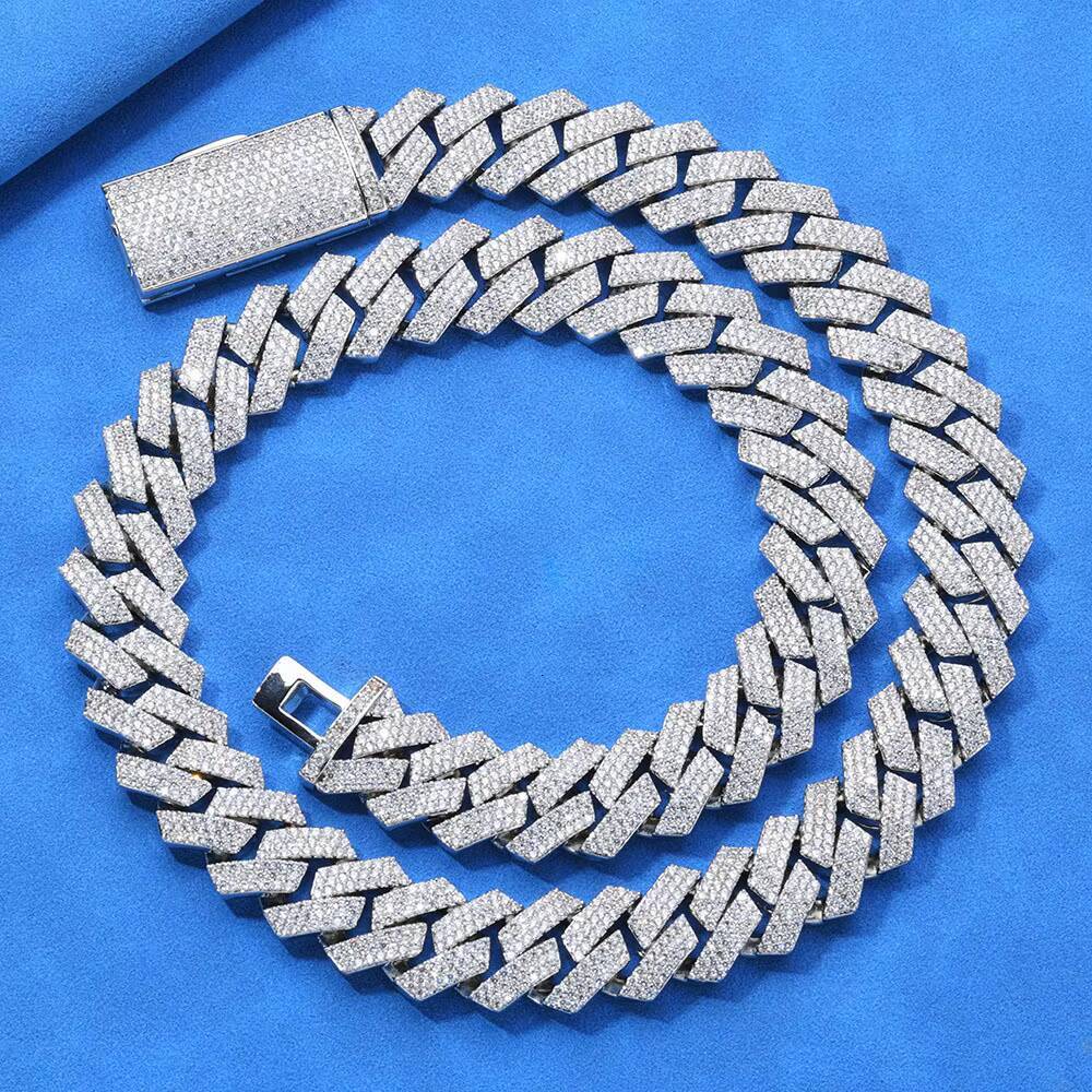 202612mm Unisex Diamond Chunky Cuban Link Chain Gold Plated Hip Hop Jewelry Iced Out Cuban Link Chain for Men and Women