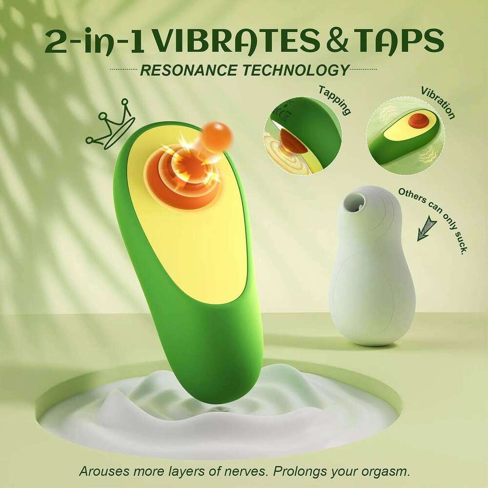 Hot Selling Avocado Vibrator for Women, Adult Clitoral Orgasmic Masturbation Vibration Massage Stick,lesbian Couple Flirting Toy Z260311