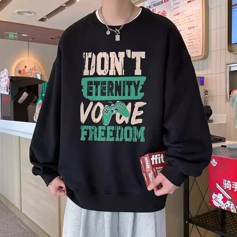 Heavyweight Crew Neck Designer Hoodie Sweatshirt For Men New Spring And Autumn Style Retro Trendy Brand Loose Casual Men's Top