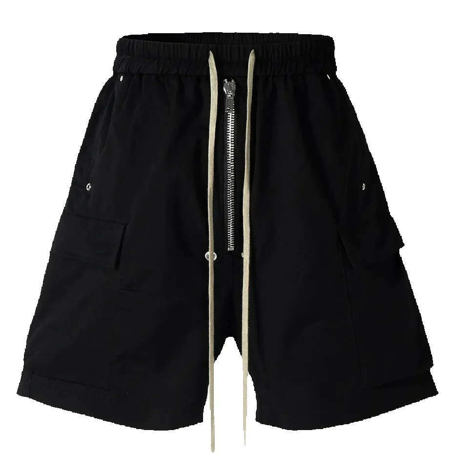 Men's Shorts Men Summer Cargo Black Loose Casual Side Pocket Wide Leg Short Pants For Male Men's Clothing