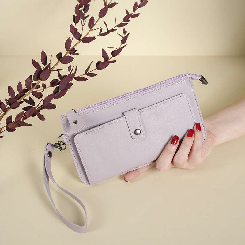 Luxury fashion wallet New Women S Long Multi Functional Wallet Multiple Slots Simple Portable Buckle Card Holder Clutch