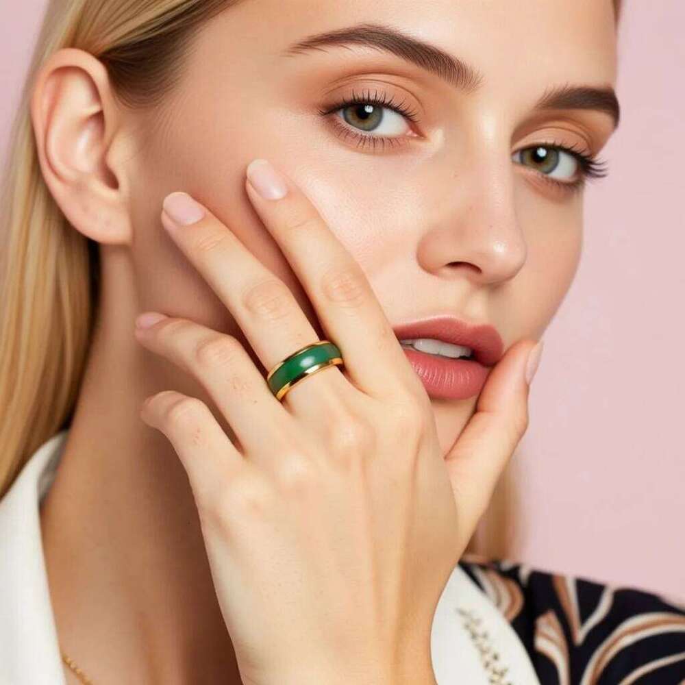 Mood Changing Color Ring Stainless Steel Emotion Temperature Jewelry for Women Men Couples Two Tone Design Daily Wear Comfortabl H260312