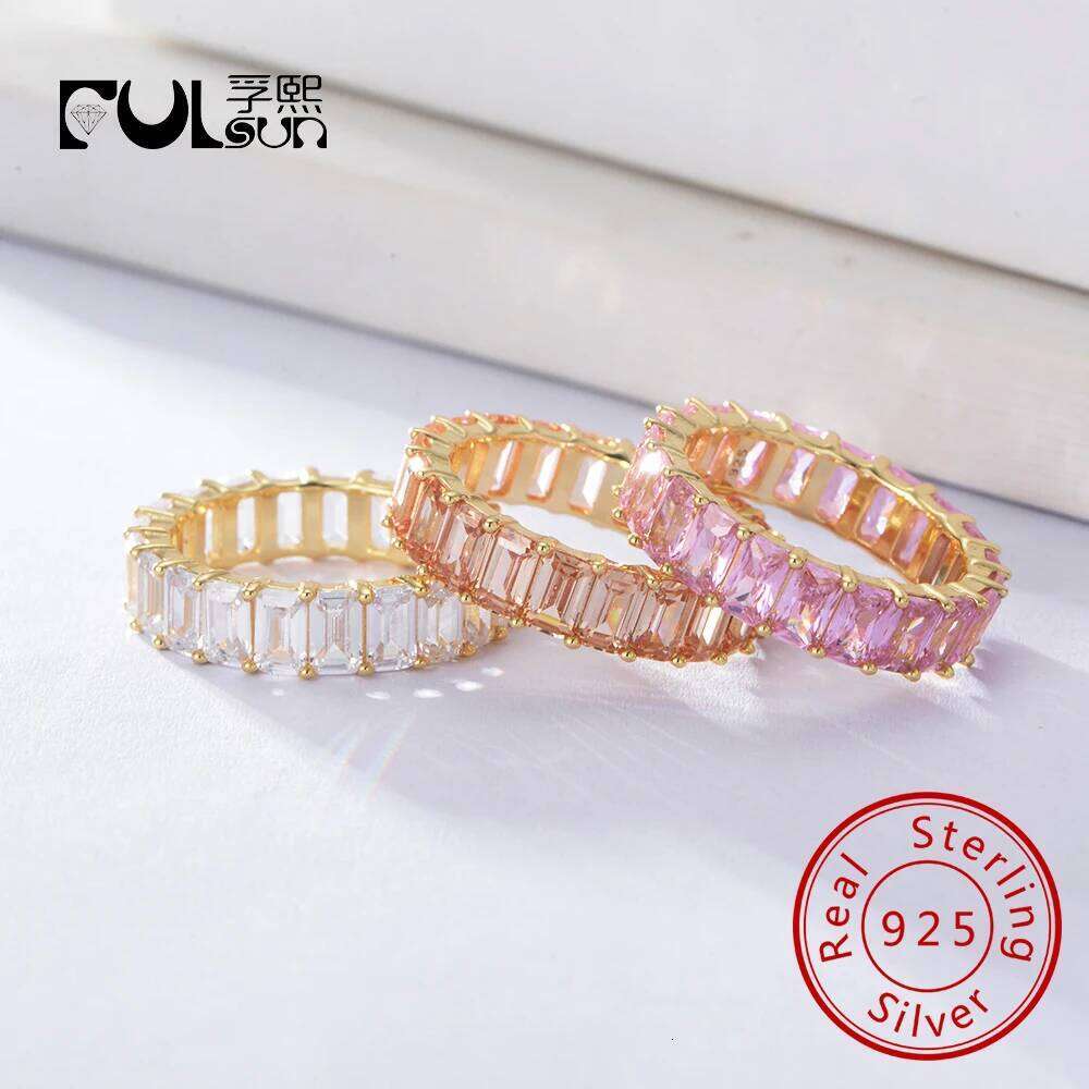 Dainty Fashion Handmade Cute S925 Sterling Silver Cubic Color Zircon Rings for Girl Jewelry H260312