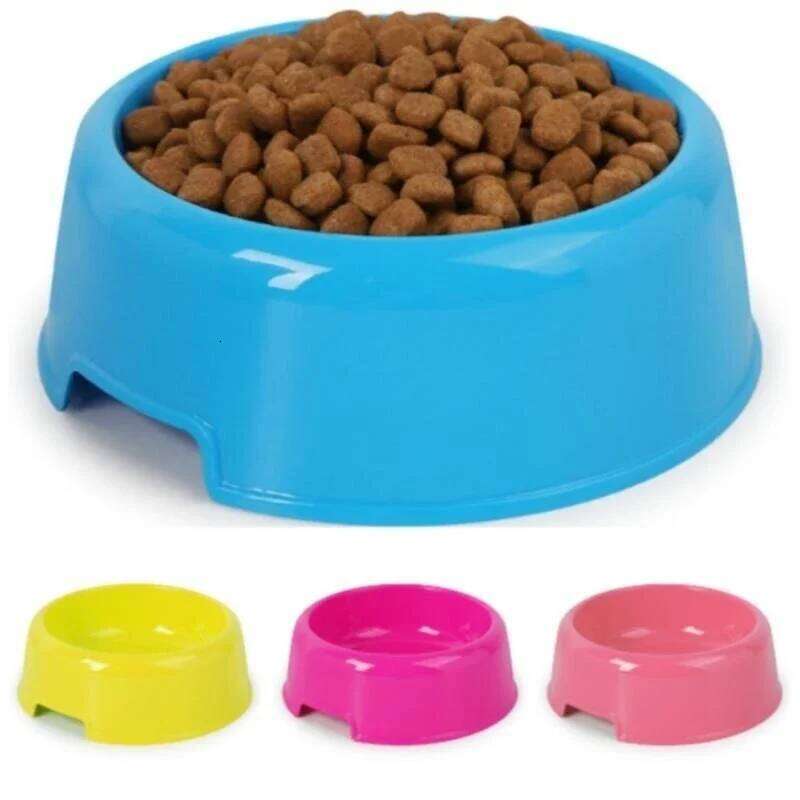 Bowls Dog Cat Plastic Food Feeding Water Dish Bowl Feeder Pet Supplies accesorios para perros 26Y0312