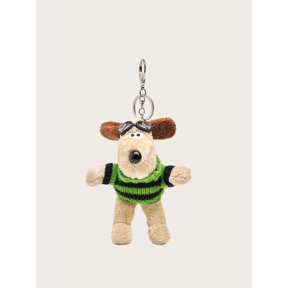 Head Dog Puppy Bag Charm Backpack Pendant Gift Plush Doll Keychain Cute Cartoon