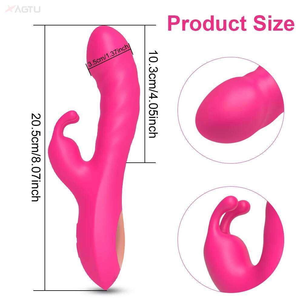 Powerful Rabbit Vibrator Female G Spot Clitoris Stimulator Vagina Nipple Massage Dildo Silent Adults Sex Toy for Women Z260311