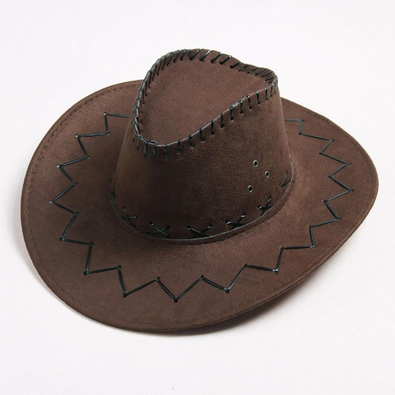 Kids Western Cowboy Hat Curved Brim Outdoor Toddler Sun Hat Children Birthday Gifts Vacation Cap Party Cosplay Hat 260309