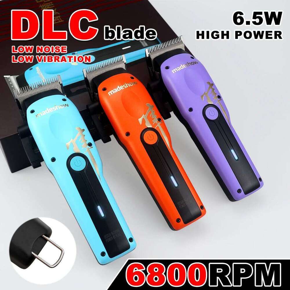 MADESHOW M15 Professional DLC Blade 6800RPM 6.5W Low Noise Salon Use Cutting Machine Clipper Hair for Men C260312