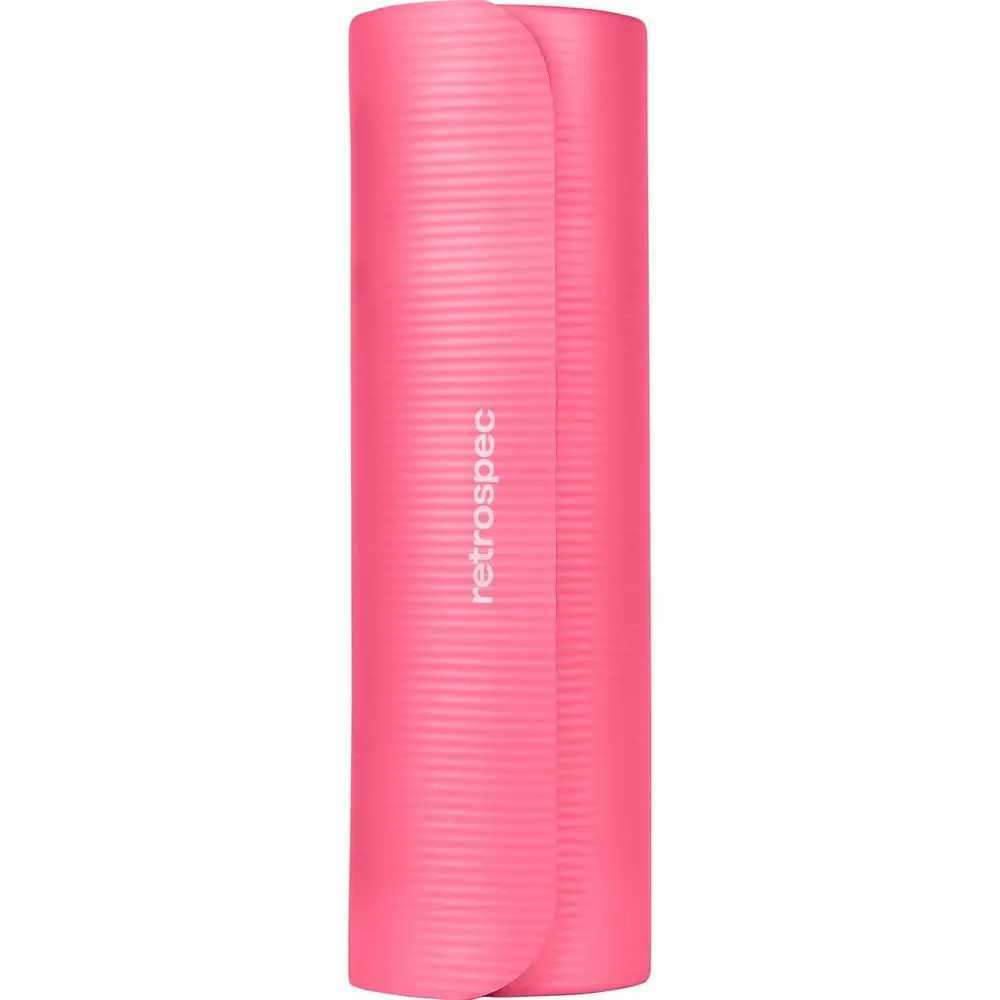 Half-Inch Thick Yoga Mat with Nylon Strap for Men and Women - Anti-Slip Mat for Yoga Pilates Stretching and Fitness Workouts M260312