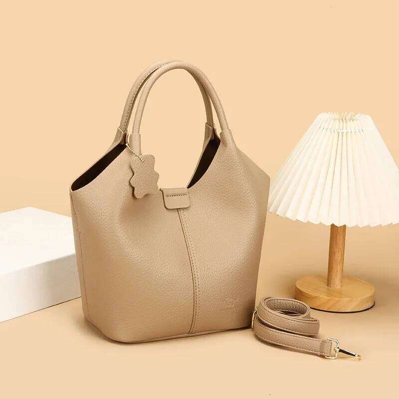 Luxury Large Capacity Female Handbags Famous Women S Shoulder Bags New High Quality Soft Leather Women Bucket Bag TIANOUDAISHU