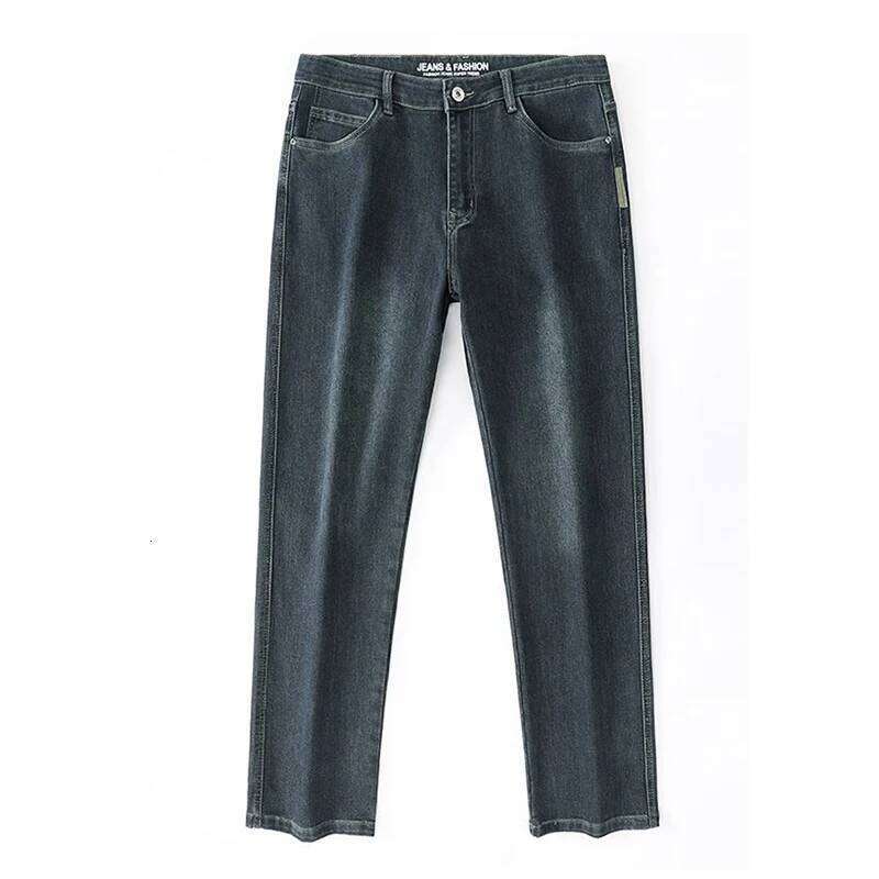 Spring and Autumn Men's Baggy Jeans Casual Straight Stretch Versatile Wide-leg Business Denim Pants Comfortable Loose Trousers 26Y0312