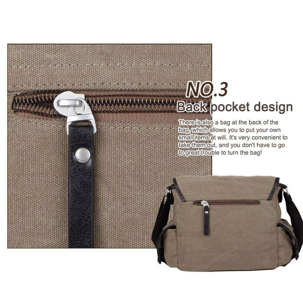 Vintage For Men Large Capacity Crossbody Bags Water Resistant Messenger Handbags Adjustable Strap for School Work