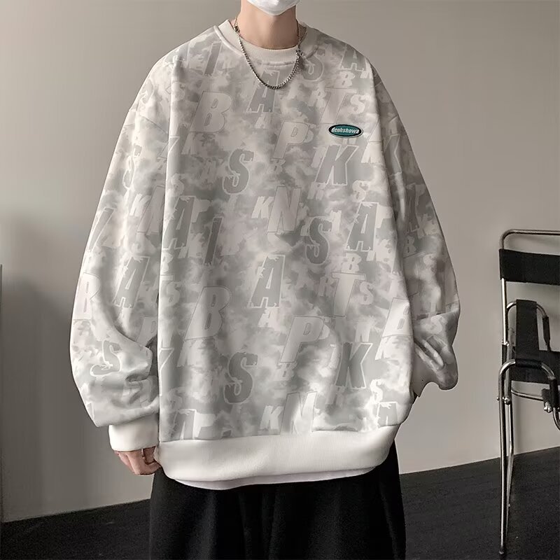 Men's Crew Neck Sweatshirt Spring And Autumn Style Winter Designer Hoodie Style Trendy Brand Casual And Stylish Hoodless Long Sleeve T-shirt Men&