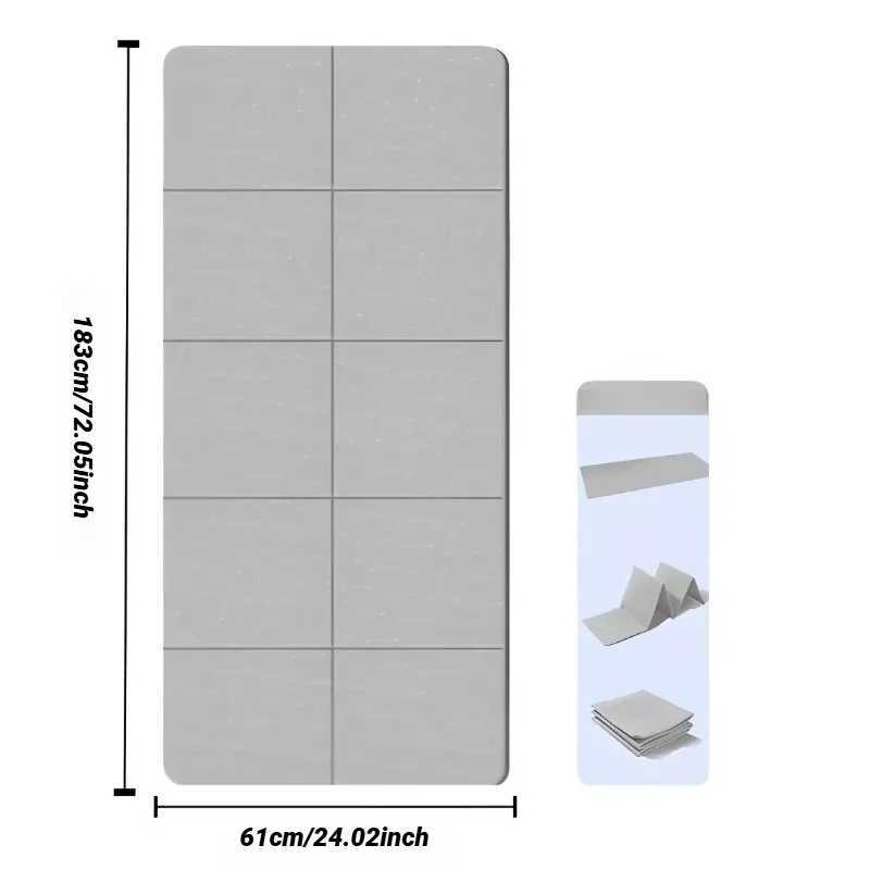 Foldable Yoga Mat Eco Friendly Tpe Folding Travel Fitness Exercise Double Sided Non-Slip For Pilates Floor Workouts M260312