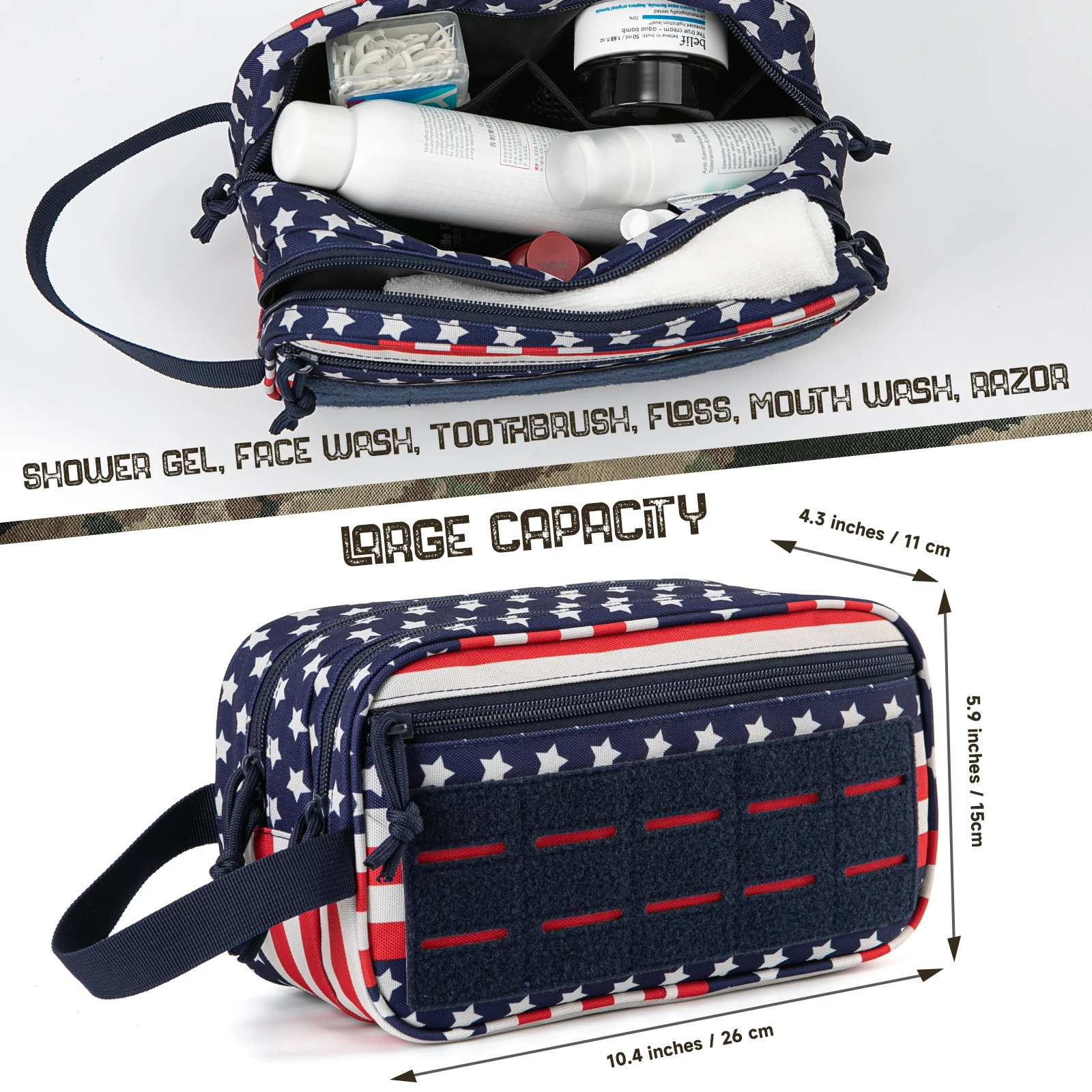 Tactical Toiletry Bag For Men Hygiene Bag Tool Molle Pouches Small Dopp Kit Mens Shaving Kit Travel shower Bag 260304