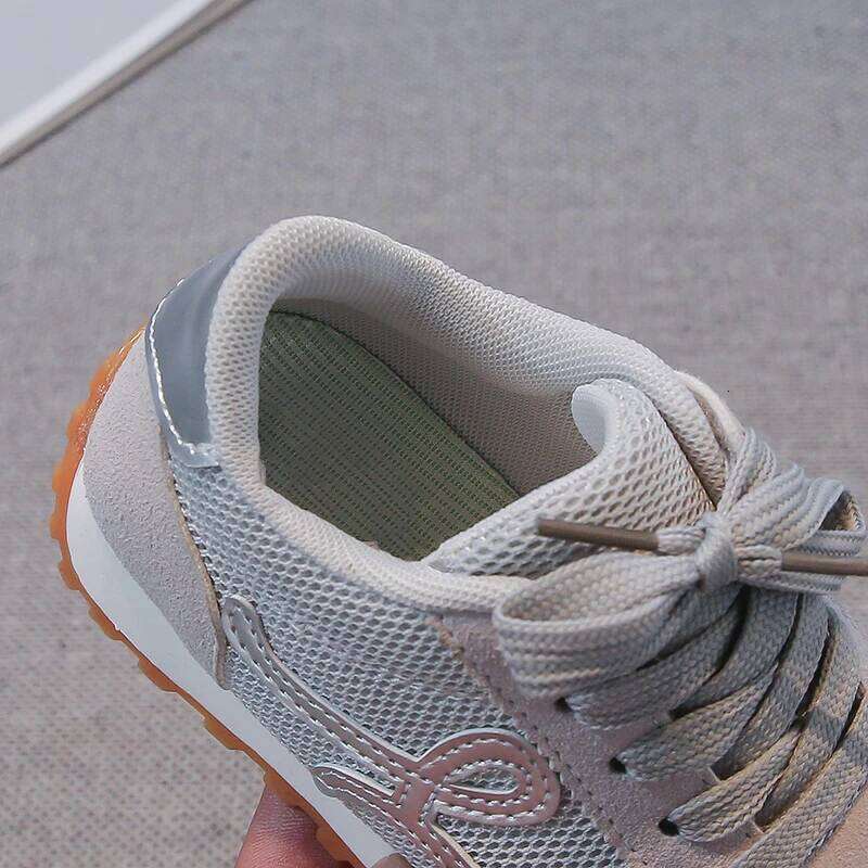 Children's Sneakers 3-18 Years Old Four Seasons Yellow Breathable Boys Girls Casual Gray Soft Non-slip Kids Running Shoes H260312