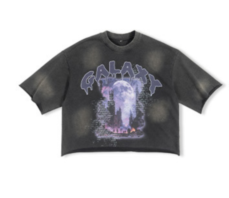 mens shortsleeve y2k long printed graphic tshirt hiphop punk