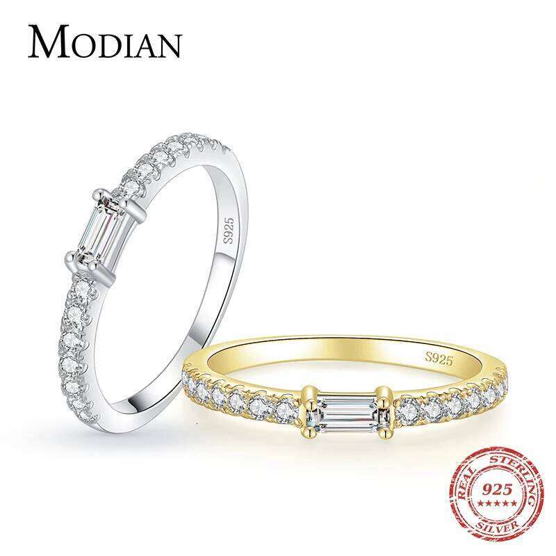 Modian Top Quality Real 925 Sterling Silver Classic Charm AAAAA Zirconia Wedding Finger Rings For Women Fine Jewelry anel H260312