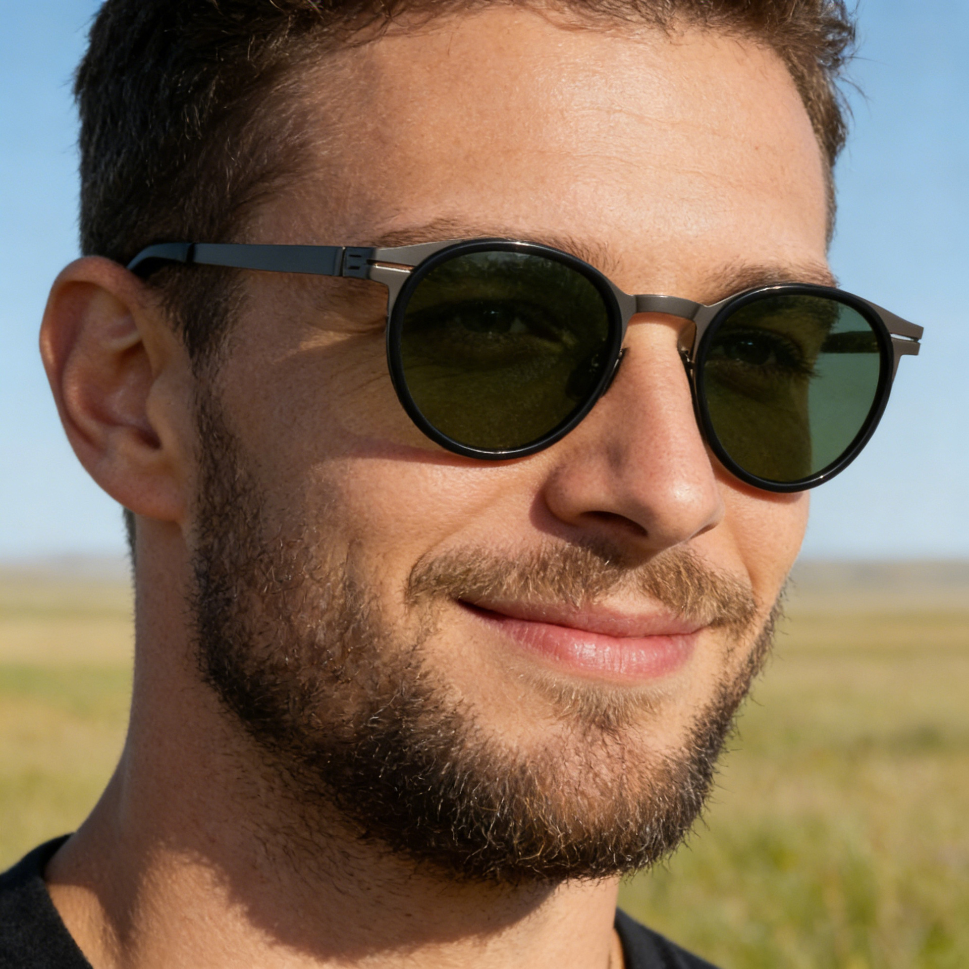 2026 New Oval Polarized Metal Retro Trendy Outdoor Sunglasses for Men,
