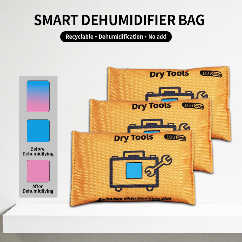Home Renewable Desiccant Pouch Color Changing Indicator Reusable Dehumidifier for Clothes