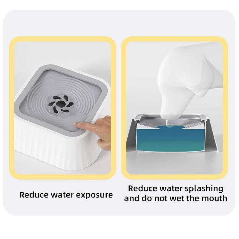1 Piece of Spill-Proof Water Bowl Pets - Designed for Cats Dogs with Non-Slip Base and Floating Feature 26Y0312