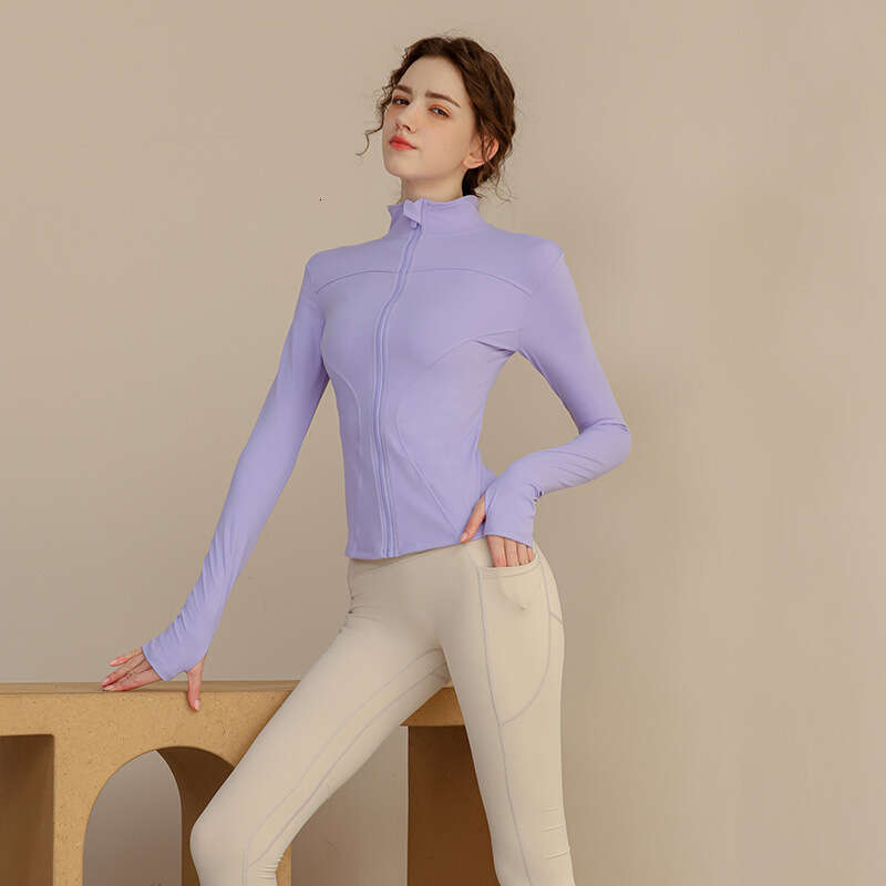 autumn and winter yoga clothing for women, zippered long-sleeve Pilates Designer running professional quick-dry sports fitness top