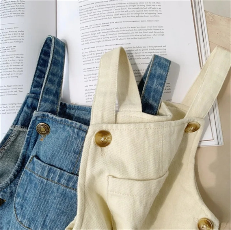 Baby Boy Solid Denim Overalls Child Jean Bib Pants Infant Jumpsuit Childrens Clothing Kids Autumn Girls Outfits 260311