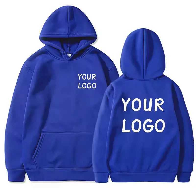 DIY Customize Your Mens and Womens Casual Hoodie Top Solid Color Street Personalized Sports Shirt Customized Gift M260312