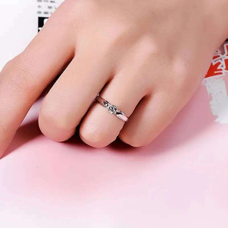 Huitan Single Round Cubic Zircon for Women Engagement Wedding Band Accessories Simple Elegant Female Rings Fashion Jewelry H260312