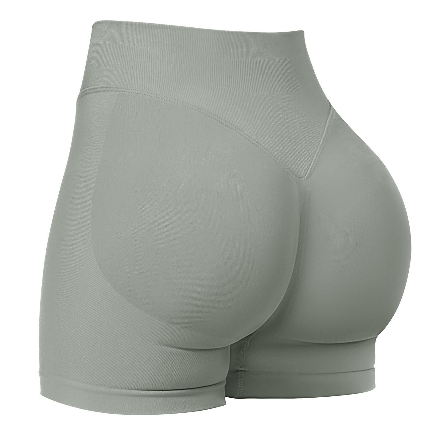 Active Pants Gym Shorts Women Fitness Sports Biker Shorts Ribbed Band Yoga Shorts Workout Scrunch Butt Seamless Leggings