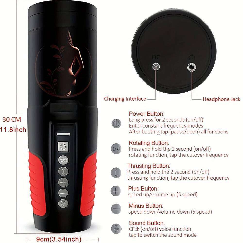 Telescopic Rotation Masturbator Cup Vagina Masturbation Blowjob Adults Sex Toys for Men Male Piston Automatic Mastubator Z260311