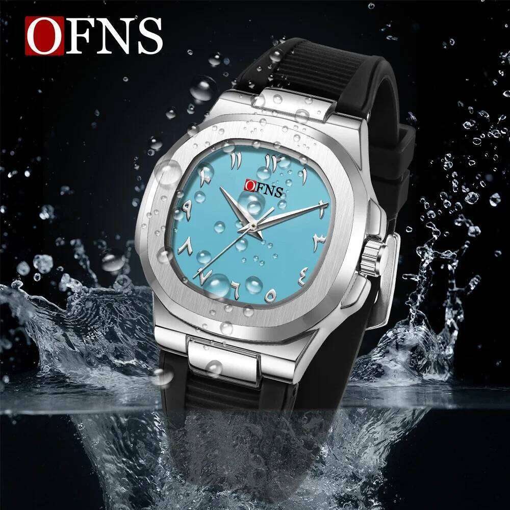 OFNS1583 Business Fashion Men's and Women's Innovative Case Lightweight 80G Dual Dial Design Fashionable Quartz Watch