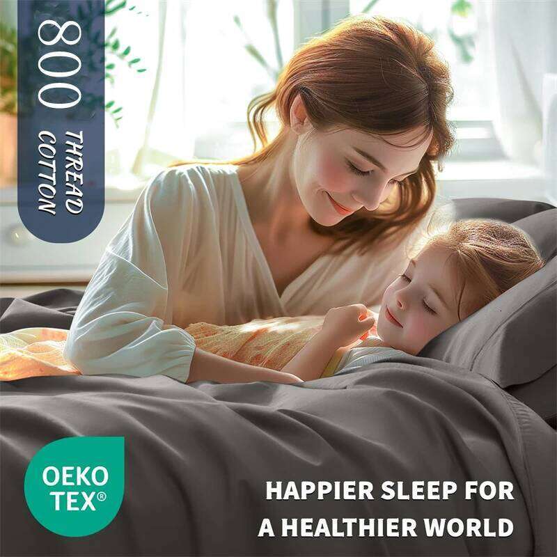 Organic Egyptian Cotton Bedding Set with Duvet Cover Bed Sheet Pillowcase 800 Thread Count Bedsheet 5-Star Hotel Quality H260312