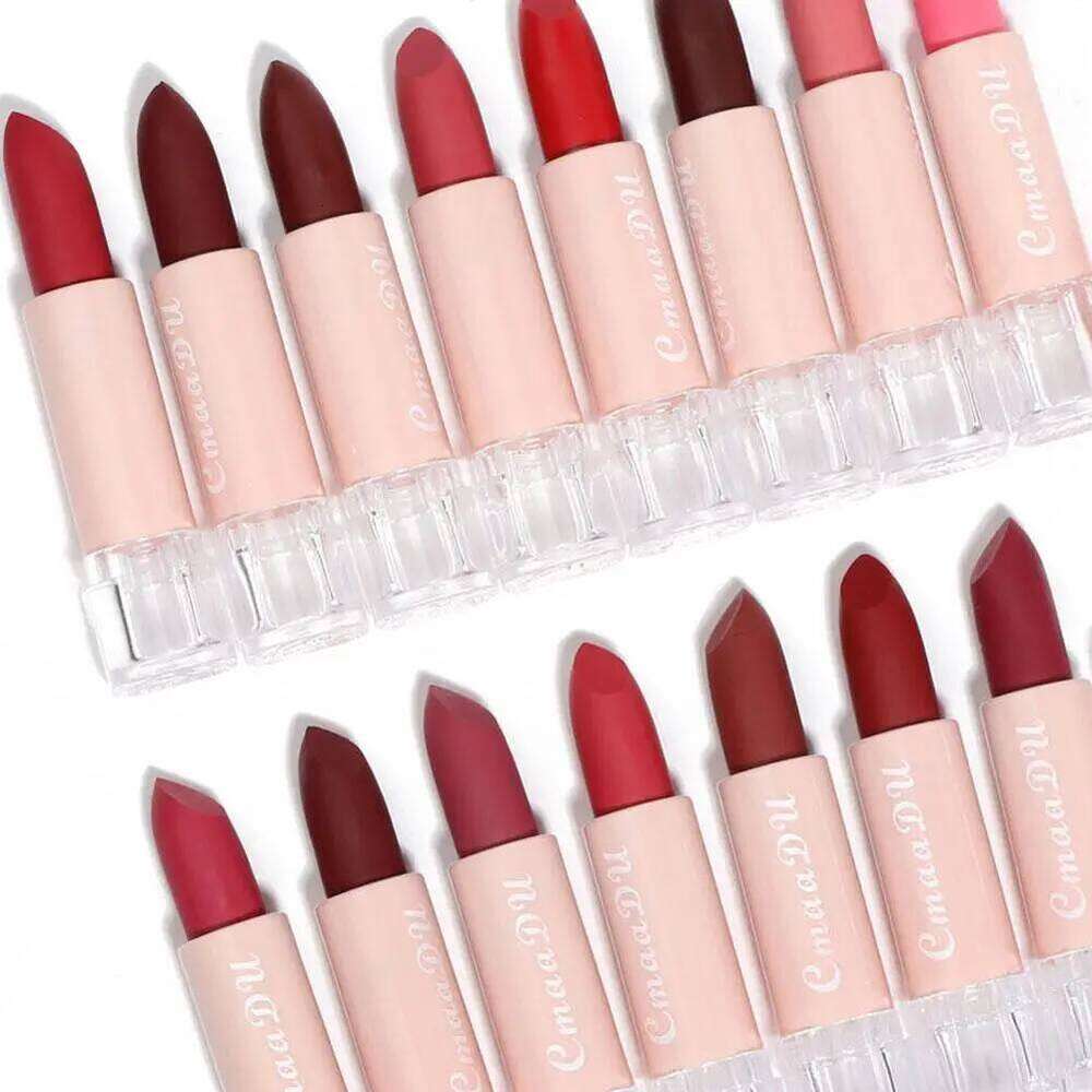 CmaaDu 15 Colour Moisturizing Matte Velvet Easy To Color Waterproof Long Lasting Nude Lipstick Lipgloss Makeup Cosmetic W260311
