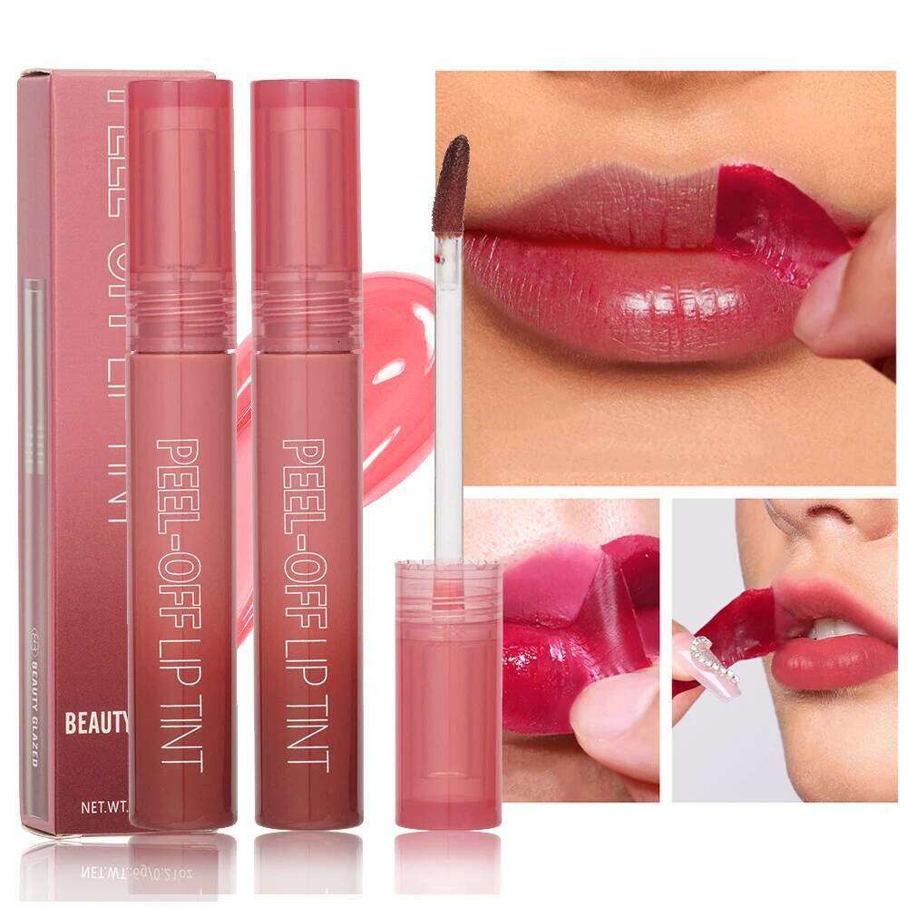 6 Color Peel Off Liquid Lipstick Waterproof Long Lasting Amazing Lip Gloss Women Sexy Makeup Tear Pull Lips Mask Cosmetic W260311